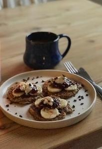 Recipe: Brown Rice & Mung Bean Cacao Pancakes by Chef, Marika Richoz